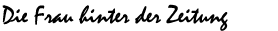 Frau hinter Zeitung